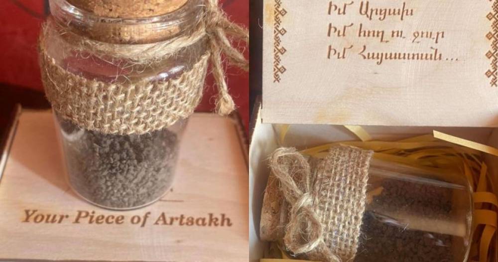 Վերնիսաժում արդեն կարող եք 3 հազար դրամով գնել Արցախից մի բուռ հող