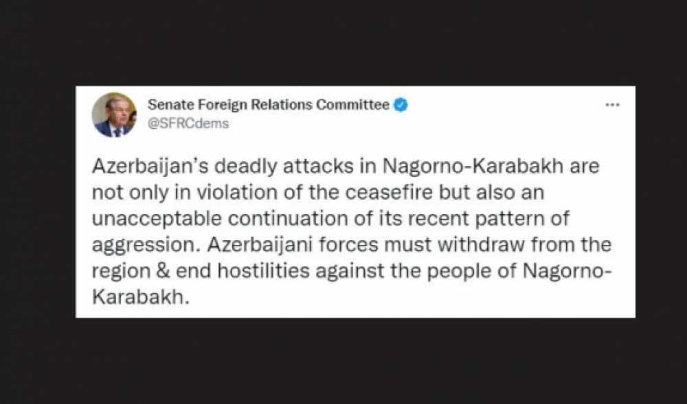 ԱՄՆ Սենատի միջազգային հարաբերությունների կոմիտեն կոչ է արել ադրբեջանցիներին լքել տարածաշրջանը