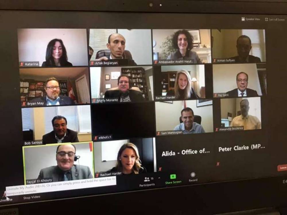 Արցախի ՄԻՊ-ը հանդիպում-քննարկում է ունեցել Կանադայի խորհրդարանականների հետ