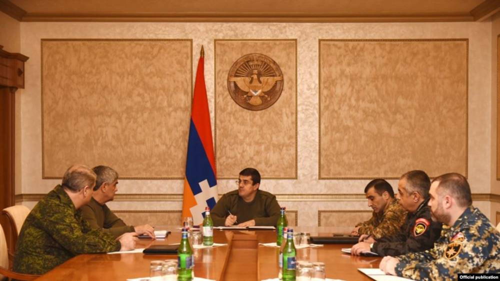 Արայիկ Հարությունյանն ընդունել է Արցախի ուժային կառույցների ղեկավարներին. Մասնակցել է Վիտալի Բալասանյանը
