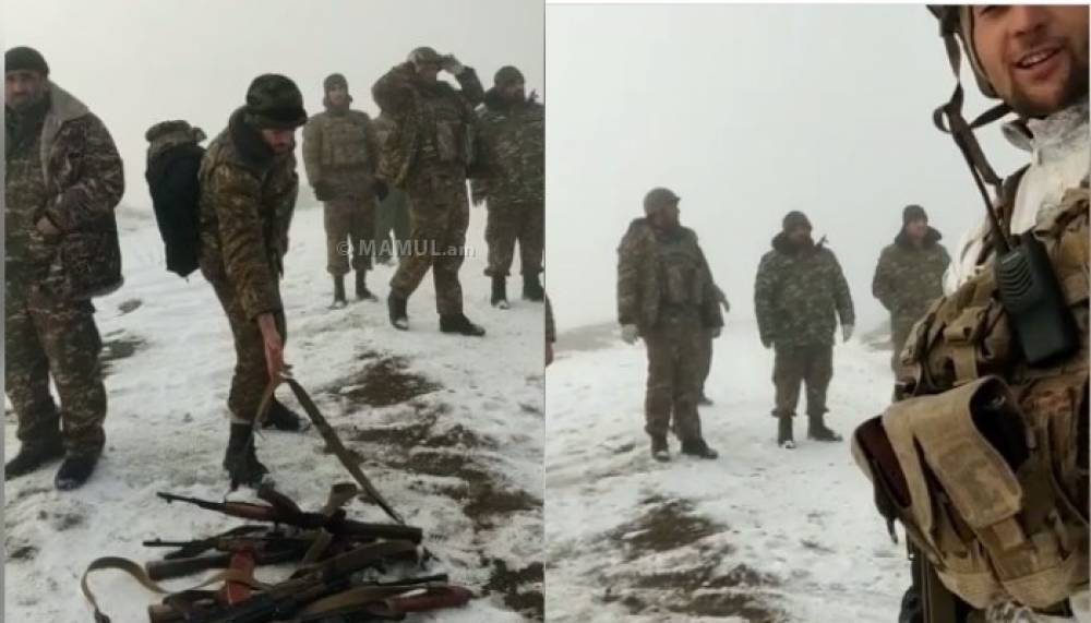 Տեսանյութում, ենթադրաբար, պատկերված է Խծաբերդում հայ զինվորների գերեվարման պահը