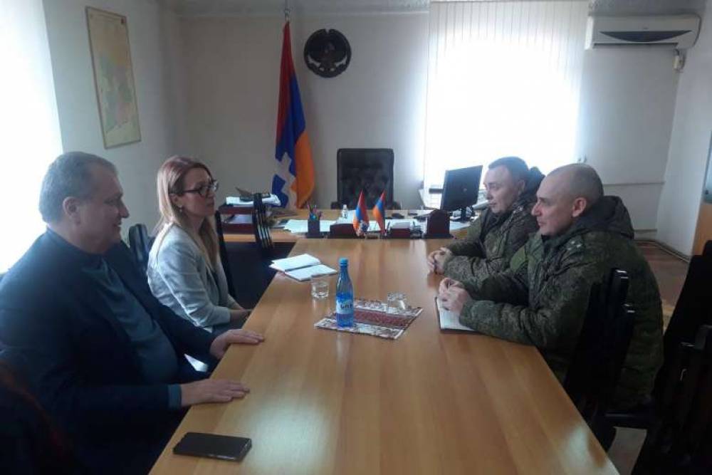 Մանե Թանդիլյանը հանդիպում է ունեցել Արցախում տեղակայված ռուսական խաղաղապահ զորախմբի հրամանատարի տեղակալի հետ