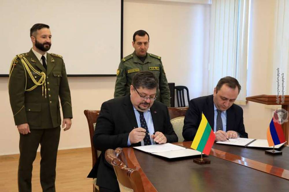 Ստորագրվել է 2022թ. Հայաստանի և Լիտվայի միջև երկկողմ ռազմական համագործակցության ծրագիրը