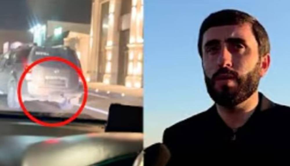 Ստեփան Ասատրյանն Էջմիածնից հեռանում է առանց պետհամարանիշի մեքենայով