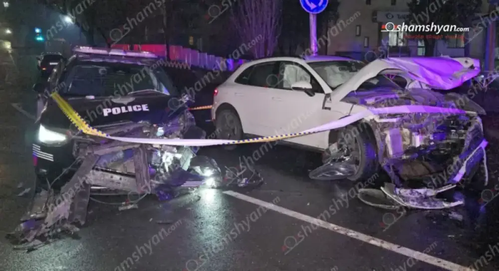 Երևանում 22-ամյա վարորդը ոչ սթափ վիճակում «Porsche»-ով բախվել է կայանված պարեկային ավտոմեքենային