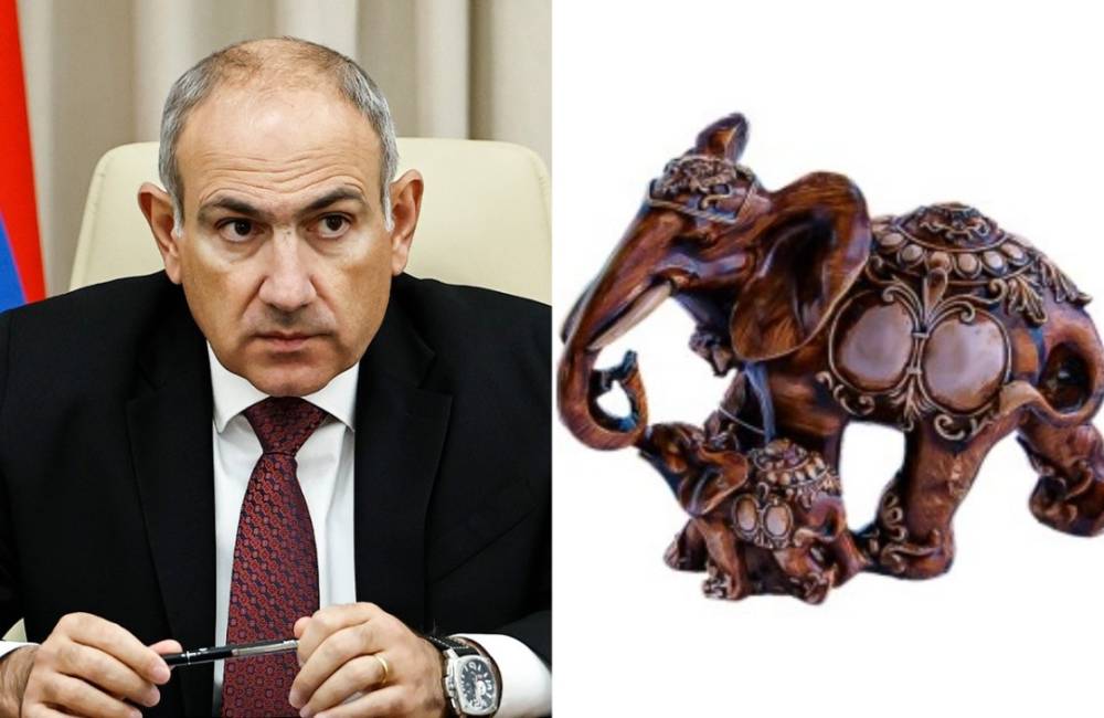 Նիկոլ Փաշինյանը փղի արձանիկ է նվեր ստացել