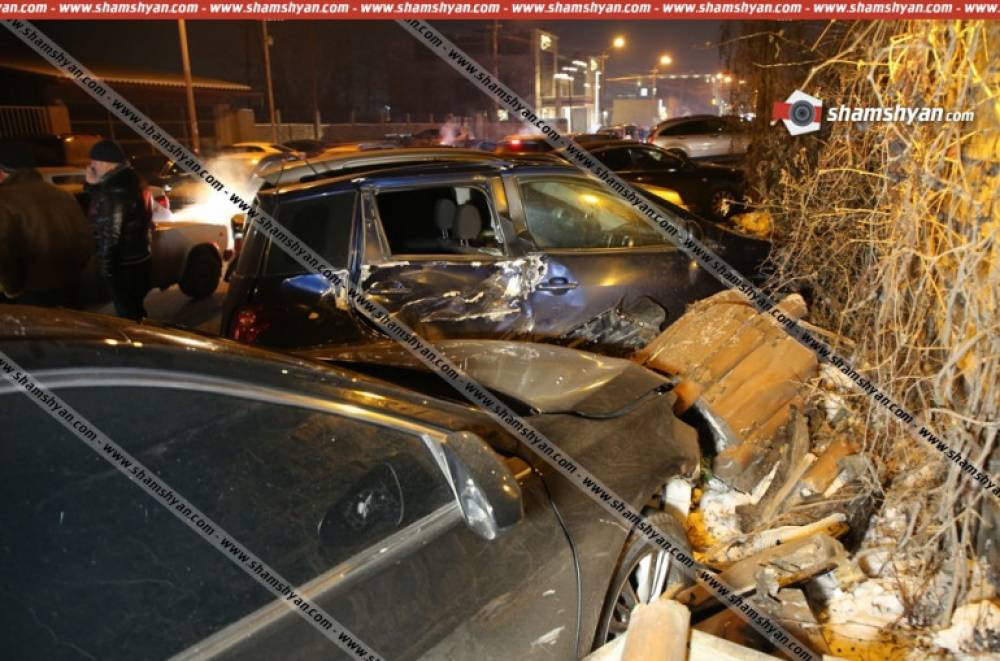 Շղթայական ավտովթար Երևանում. «Հին Ջրվեժ» ռեստորանի դիմաց բախվել են 9 ավտոմեքենա. Shamshyan.com