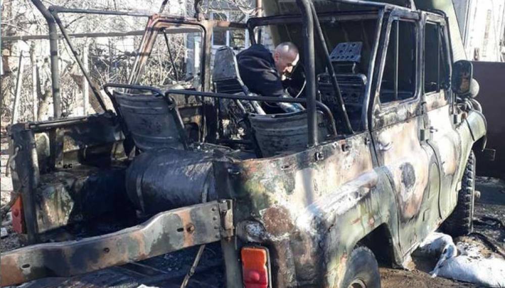 Ադրբեջանական կրակոցներից պայթած ՈՒԱԶ-ի լուսանկարները