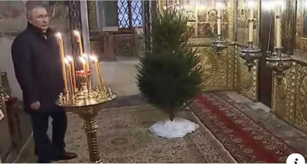 Վլադիմիր Պուտինը մասնակցել է Սուրբ Ծննդյան պատարագին (տեսանյութ)
