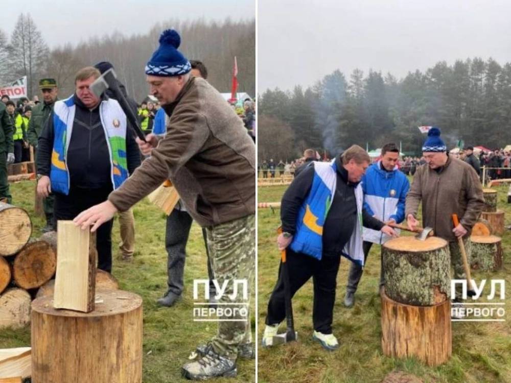 Լուկաշենկոն վնասվածք է ստացել փայտ կտրելու ժամանակ