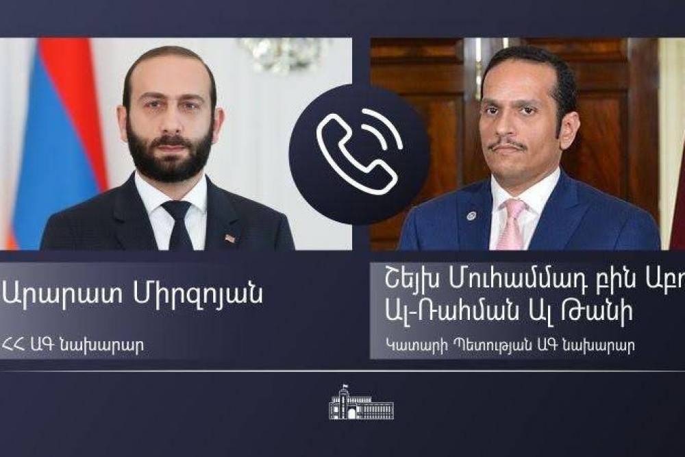 Արարատ Միրզոյանը հեռախոսազրույց է ունեցել Շեյխ Մուհամմադ բին Աբդ Ալ-Ռահման Ալ Թանի հետ