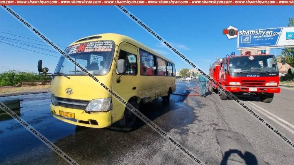 Թբիլիսյան խճուղում բախվել են 46 համարի երթուղին սպասարկող ավտոբուսն ու Mercedes-ը