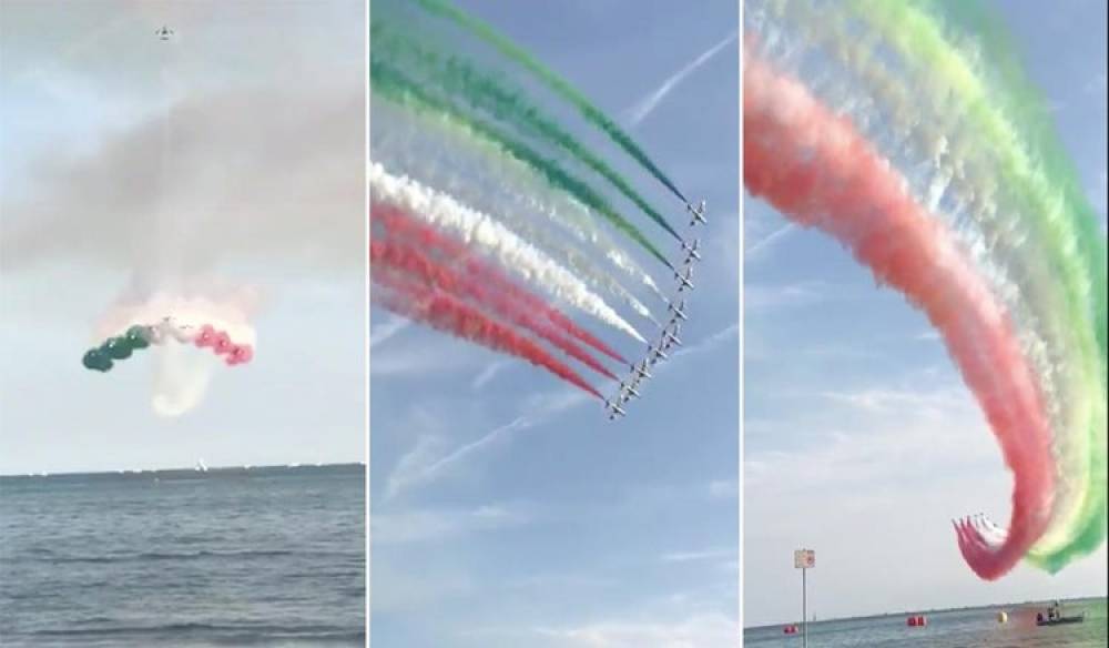 Ինչպես է իտալական օդուժը  քաջալերում համաերկրացիներին (տեսանյութ)