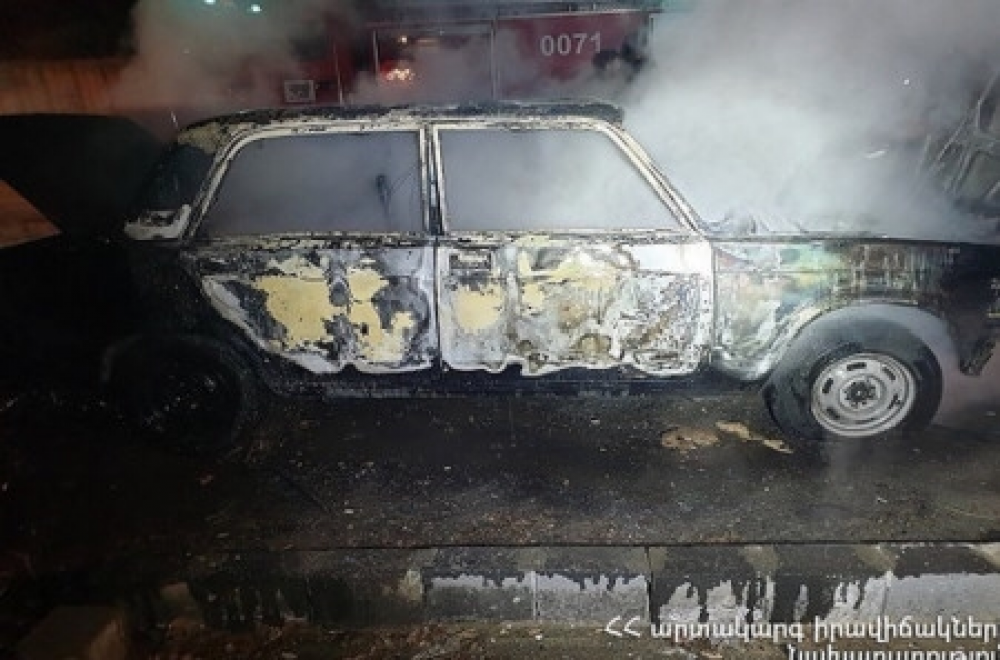 Արմավիրի Ալակերտ գյուղում մեքենա է այրվել