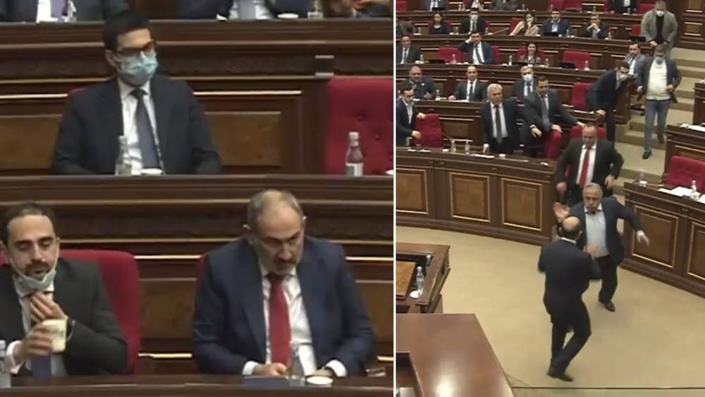 Նիկոլ Փաշինյանը ներկա էր, երբ Սասուն Միքայելյանը հարձակվեց Էդմոն Մարուքյանի վրա