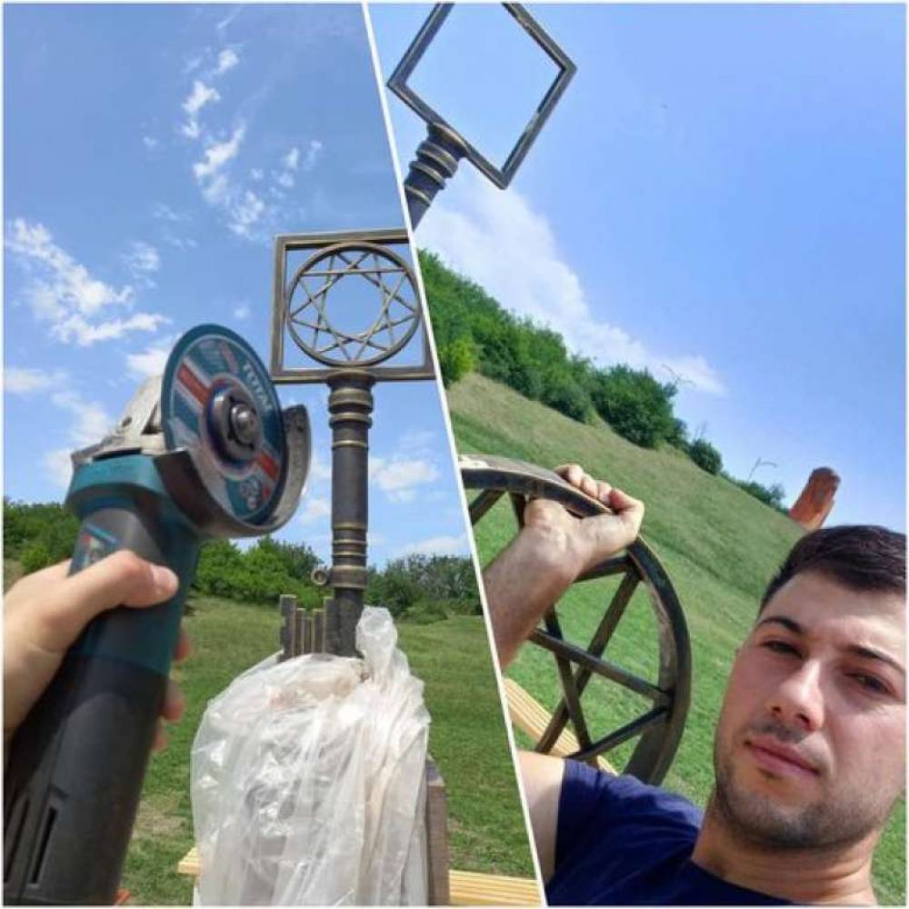 Ստեփանակերտի բանալու տեսքով արձանի տարօրինակ խորհրդանիշերը ապամոնտաժվել են