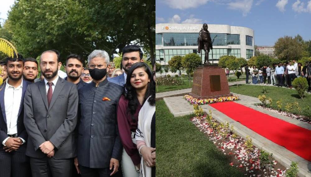 ՀՀ և Հնդկաստանի ԱԳ նախարարներն այցելել են Մահաթմա Գանդիի հուշարձան․ ԱԳՆ