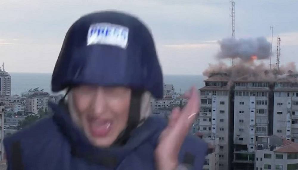 Պաղեստինյան աշտարակի hրթիռակոծումը պատահաբար հեռարձակվել է Al Jazeera-ի ուղիղ եթերում (տեսանյութ)