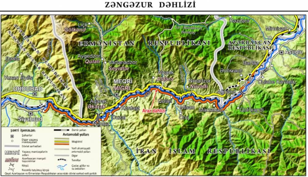 «Ադրբեջանի քարտեզագիրներ» ասոցիացիան պատրաստել է այսպես կոչված «Զանգեզուրի միջանցքի» քարտեզը