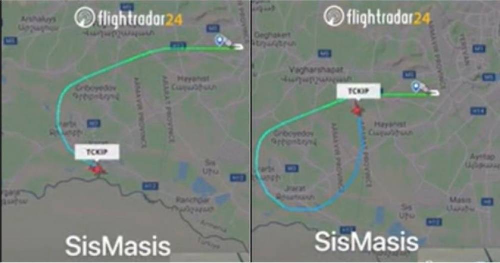 Թուրքիայից Երևան ժամանած մասնավոր ինքնաթիռը պտույտներ է կատարում Հայաստանի օդային տարածքում (Video)