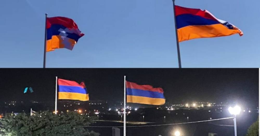 Եռաբլուր զինվորական պանթեոնից հեռացրել են Արցախի դրոշը. այն փոխարինել են ՀՀ եռագույնով (Photo)